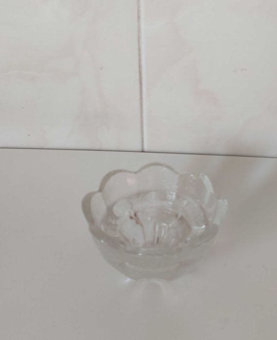 Suporte de vela em vidro