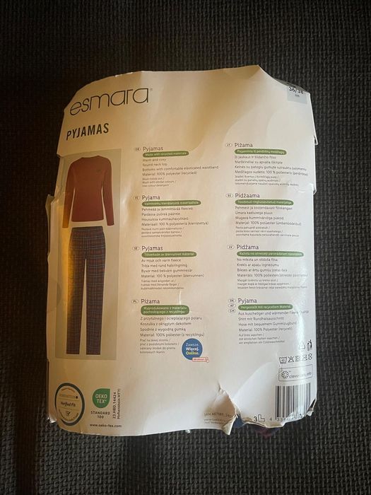 Piżama dwuczęściowa zimowa damska nowa S polarowa ciepła nieużywana