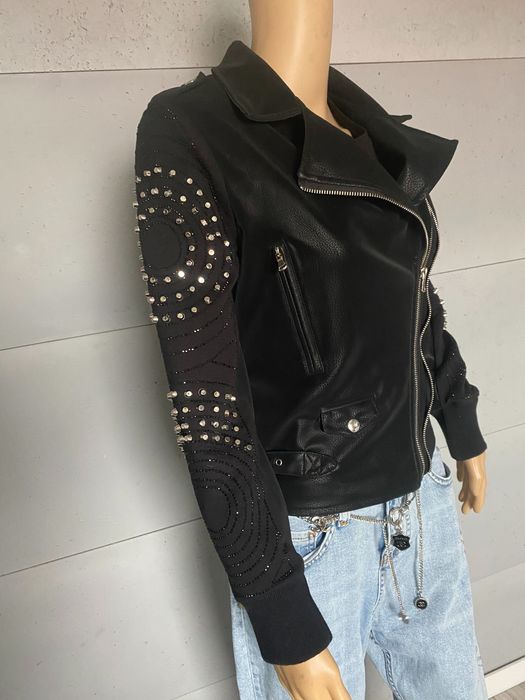 Luksusowa ramoneska z kamieniami i cwiekami S