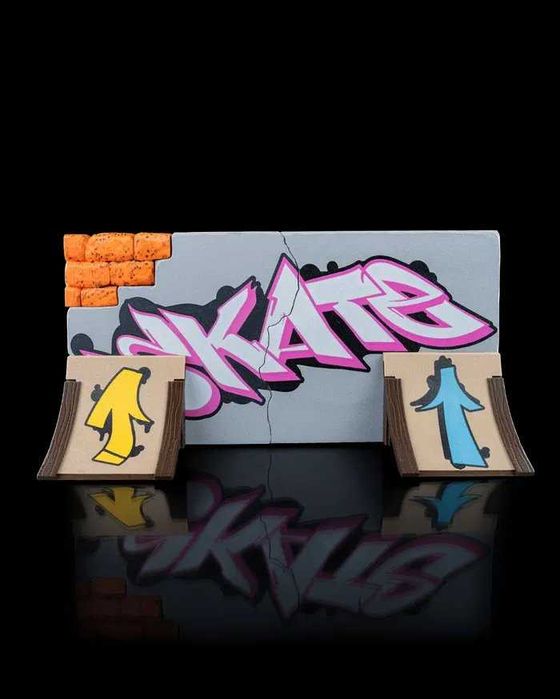 Parede Graffiti - mini Parque skate de dedos | impressão 3D Rampa