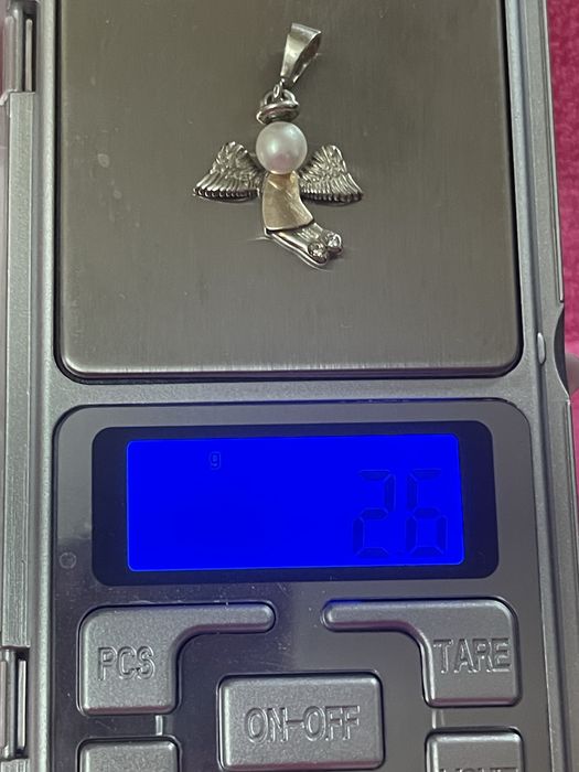 Ангелочек подвеска кулон серебро