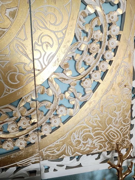 Talha dourada e branca.Mandala  120x120cm.Entrega Setúbal e arredores.