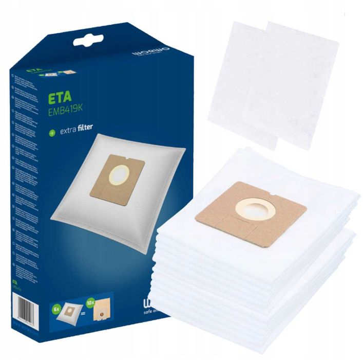 Worki do odkurzaczy WORWO EMB419K  18 sztuk + 6 filtrów