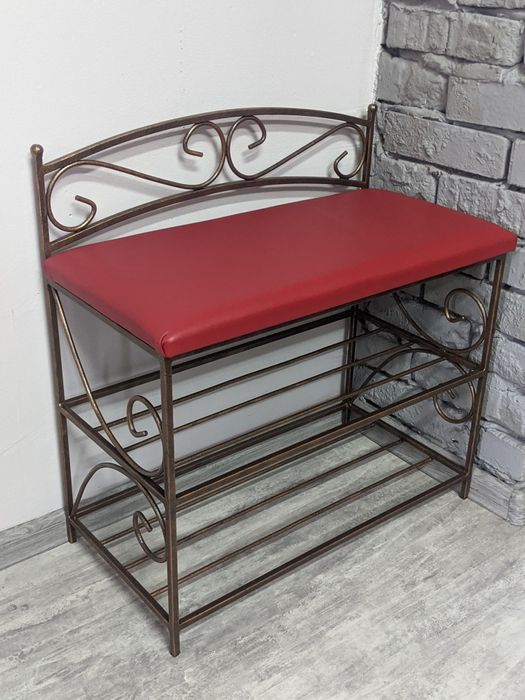 Поличка для взуття, банкетка кована, підставка для взуття  "САША"