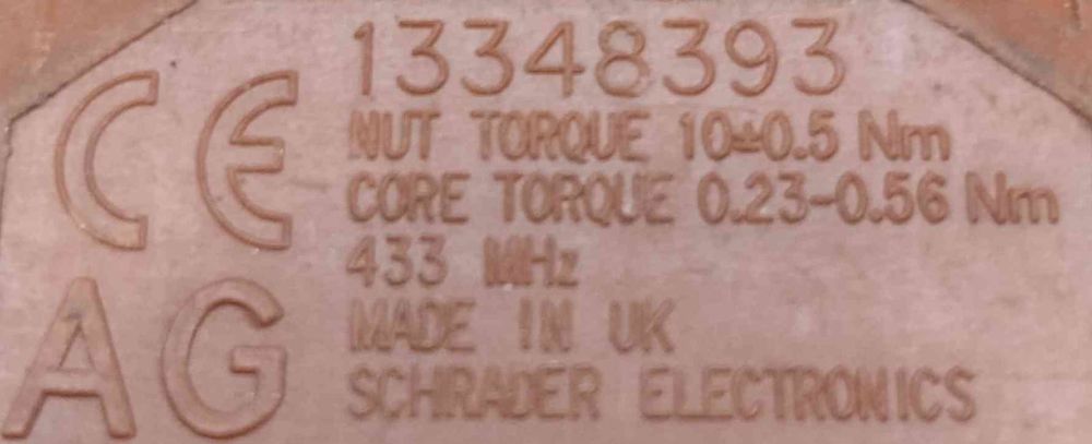 Sensor de Pressão dos Pneus 13348393 - OPEL AMPERA