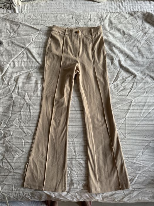 Бежевые штаны песочные брюки Shein