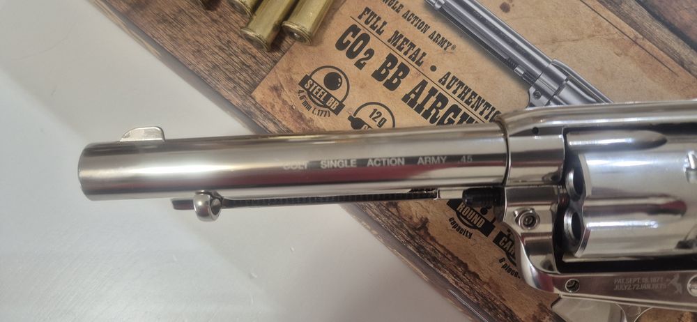 Para despachar vendo revólver Colt Single Action Army CO2 Pressão de Ar