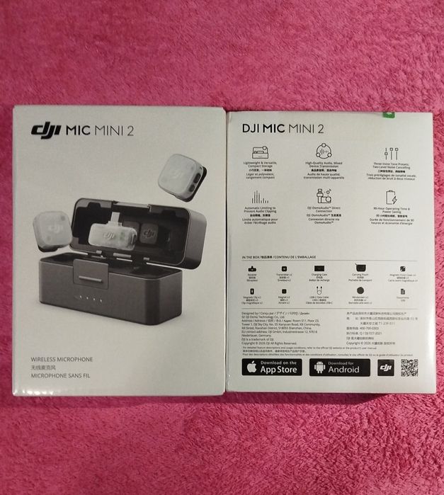 Новинка DJI Mic Mini 2 S  2TX + 1RX  Микрофонная радиосистема для смартфона