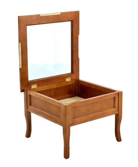 Mesa de centro madeira e pedra