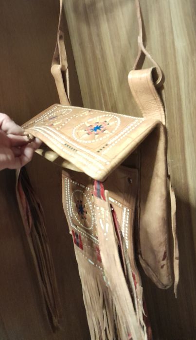 Mala em couro puro de Marrocos