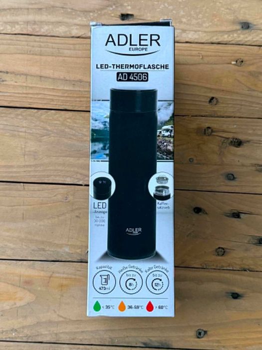 Kubek termiczny Adler 473 ml LED wskaźnik temp