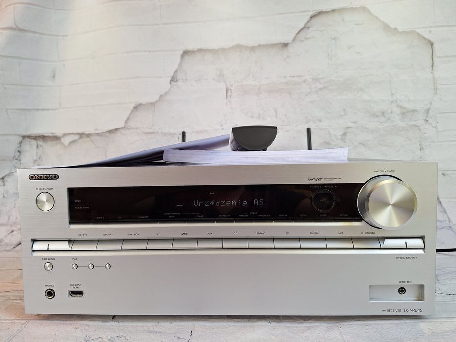 7.2 Onkyo TX-NR646 Wi-Fi BT Atmos DTS:X 4K60P Hi-Res Spotify