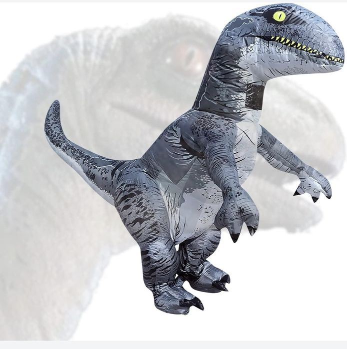 Dmuchany Strój Velociraptor, Welociraptor na 2 dmuchawy One Size