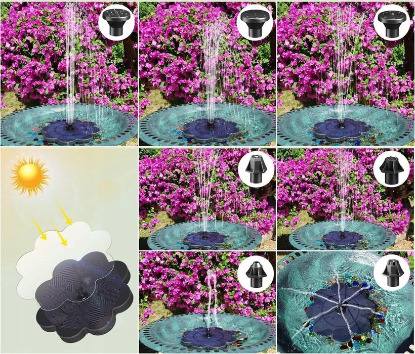 Fontanna solarna, bateria 2000 mAh