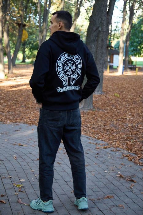 Чоловіче зіп худі чорне ChromeHarts