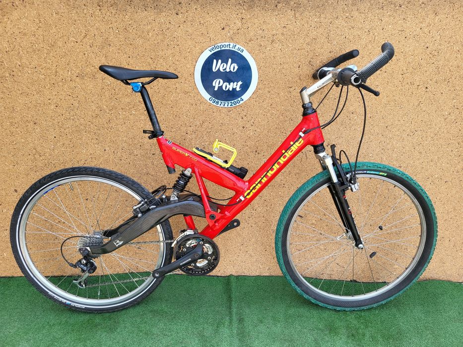 Вінтажний двопідвіс Cannondale Super v 700 / Карбон / Shimano Deore / Magura