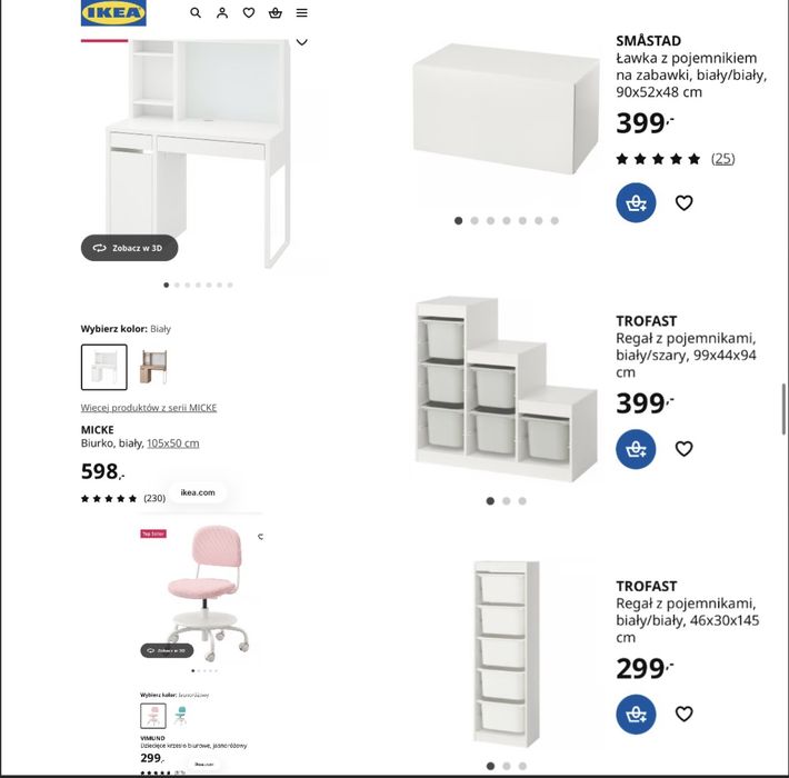 Meble uzywane z pokoju dziecka