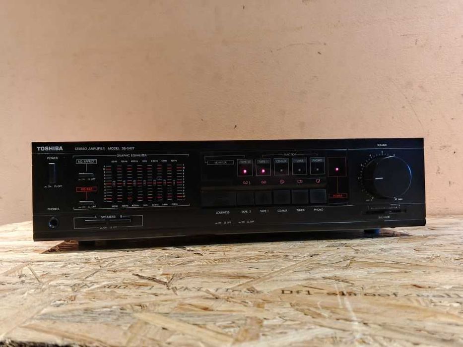 Unikatowy Wzmacniacz + Korektor Toshiba SB5427 /2x55W /1987r /Wysyłka!