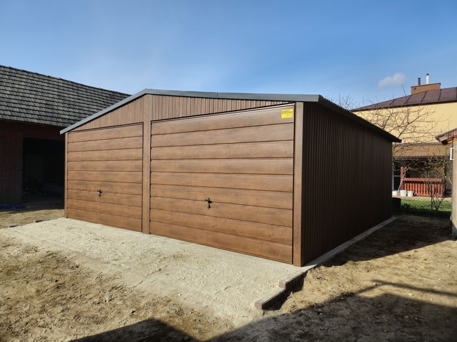 6x5.5 ŚLĄ Garaze Drewnopodobn Blaszane Garaż Blaszany Blaszak Blaszaki