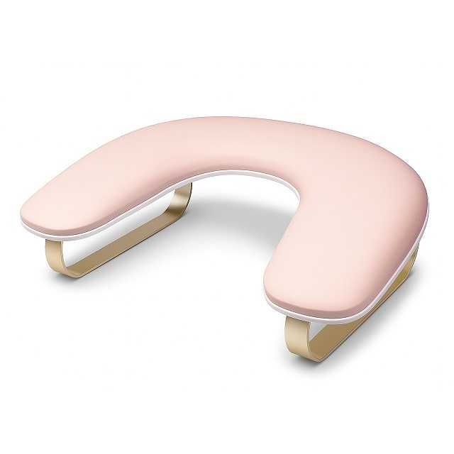 Podpórka poduszka pod dłoń owalna różowa pink - złota do manicure Clavier