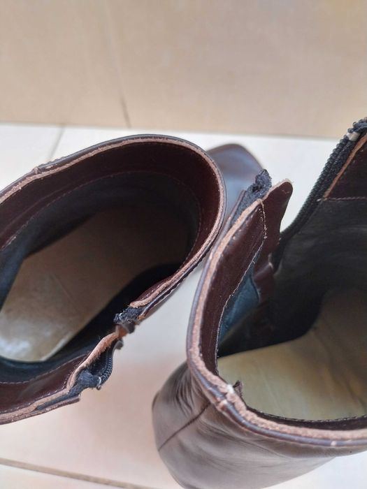 Botins castanhos escuros, 36, de salto alto, outono inverno