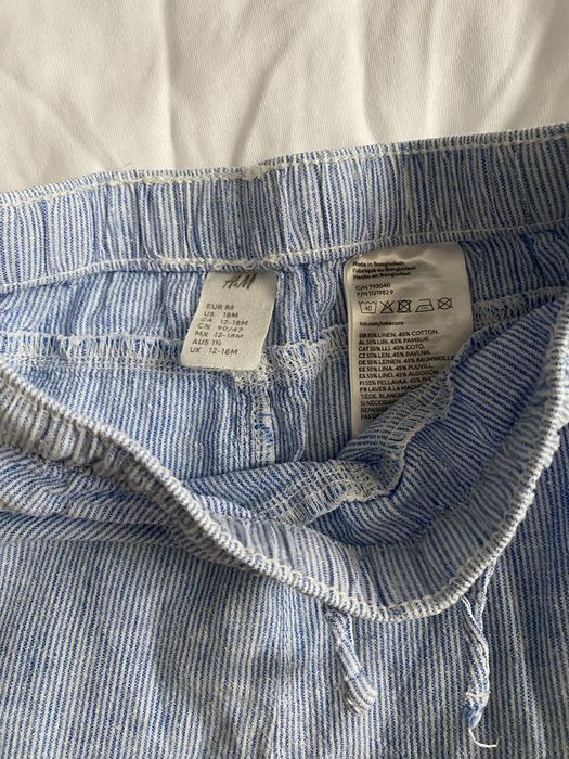 Лянні брюки h&m боді next 12-18 місяців