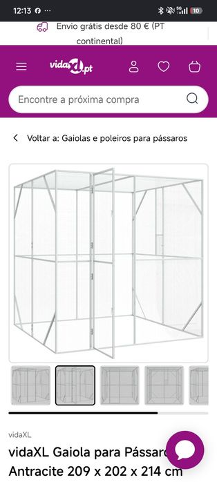 Gaiola para pássaros