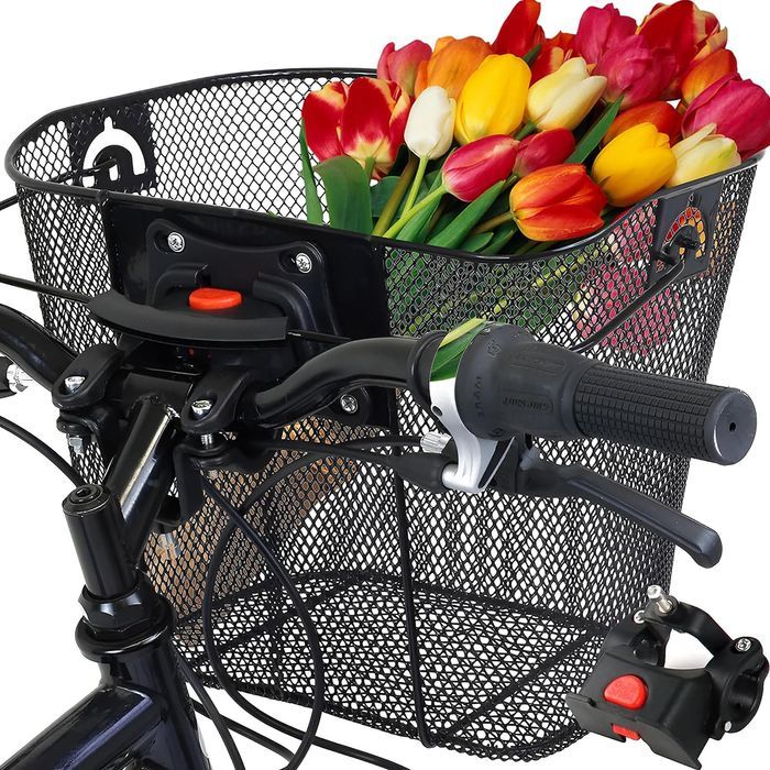 Kosz Metalowy na Rower Koszyk Rowerowy Przedni na Kierownicę CLICK