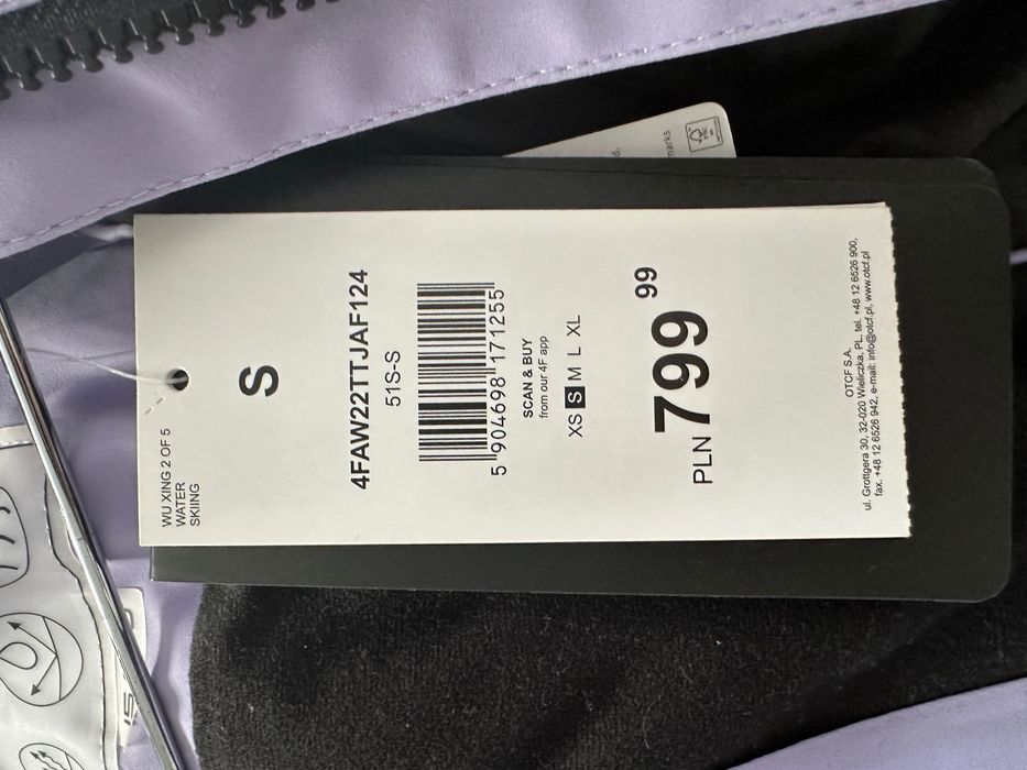 4f Kurtka Narciarska Damska S