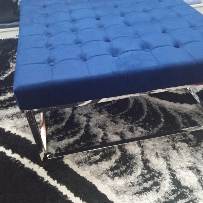 Pufa duża 90cm granatowa