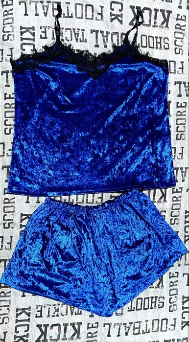 Пижама велюровая / майка / шорты