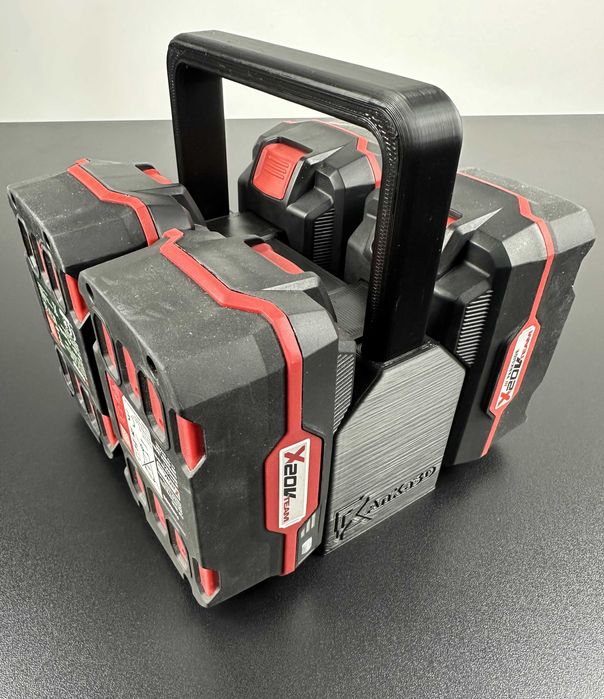 Koszyk na 4 akumulatory kompatybilne z Parkside X20V | AnKacreation3D