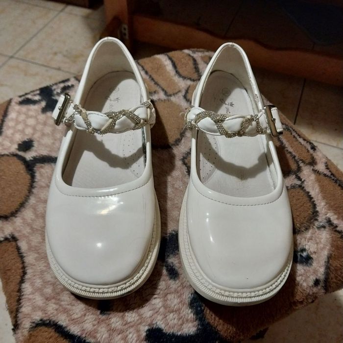 Білі мештики для дівчинки 33 розмір, 20 см