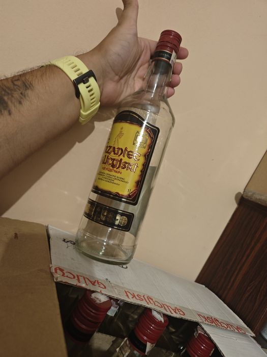 Butelki szklane litrowe z zakrętkami 1l litr czyste