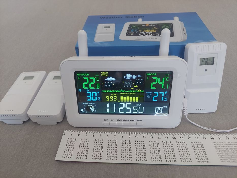 Розумна метеостанція Multifunctional weather 5062 з зовнішнім датчиком