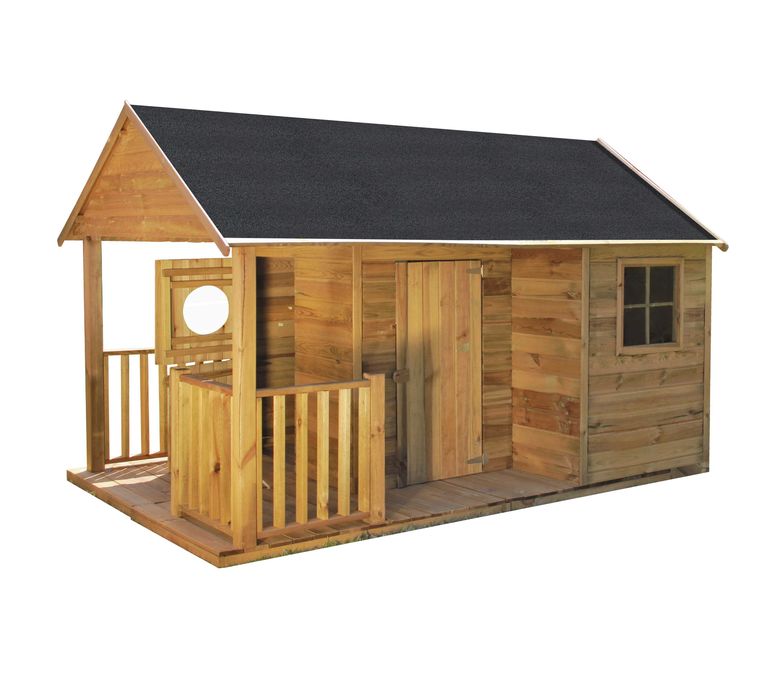 NOWY Drewniany domek dla dzieci ogrodowy 170x270x175 cm IMPREGNOWANY