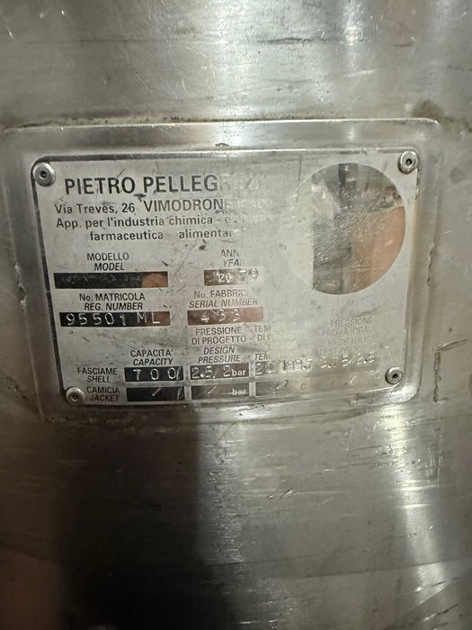 various 316 stainless steel vessels 1000l and 100ltr