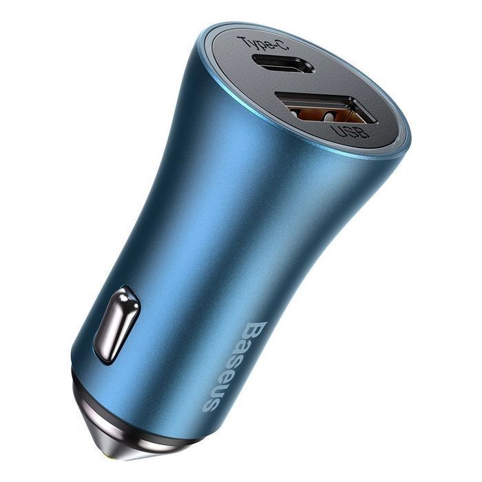 Baseus szybka ładowarka samochodowa USB C / USB 40W PD 3.0 QC + kabel