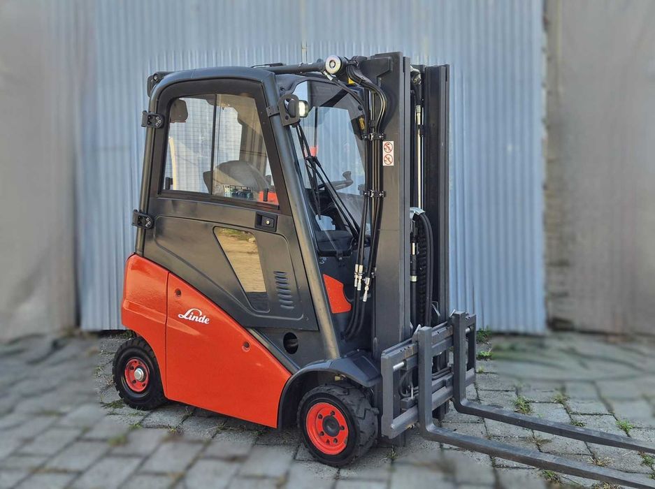 Linde H16 • TRIPLEX + wolny skok • KABINA • 4 sekcje • niski wózek widłowy • możliwy LEASING