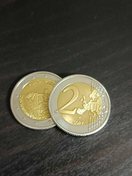 Moedas de 2€ Mónaco - Grace Kelly 2007 e Rochedo 2015