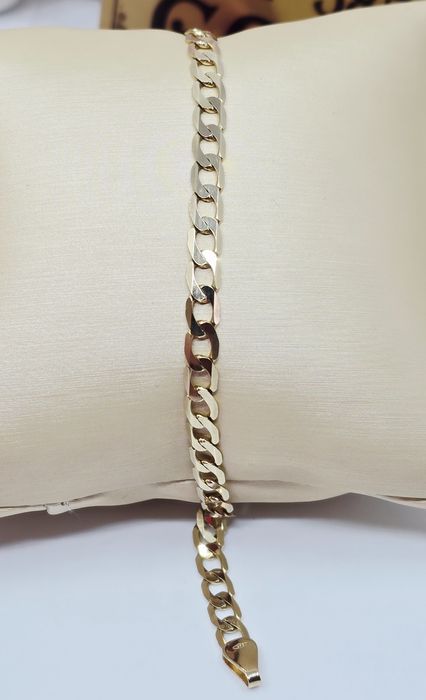 Złota bransoletka splot pancerka pełny próba 585 14k  waga 6.37