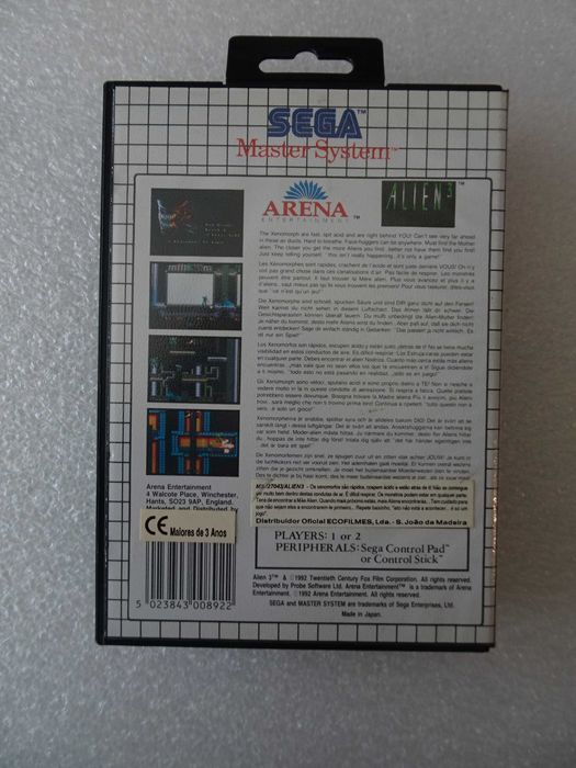 Jogo Master System Alien 3