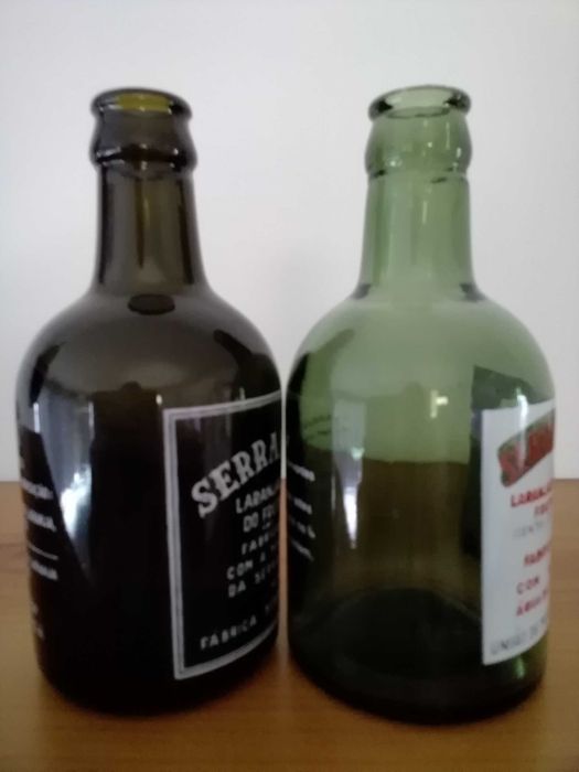 2 Garrafas de Refrigerante, Pirogravadas, Tipo Pote: Laranjada Serranita - Lousã