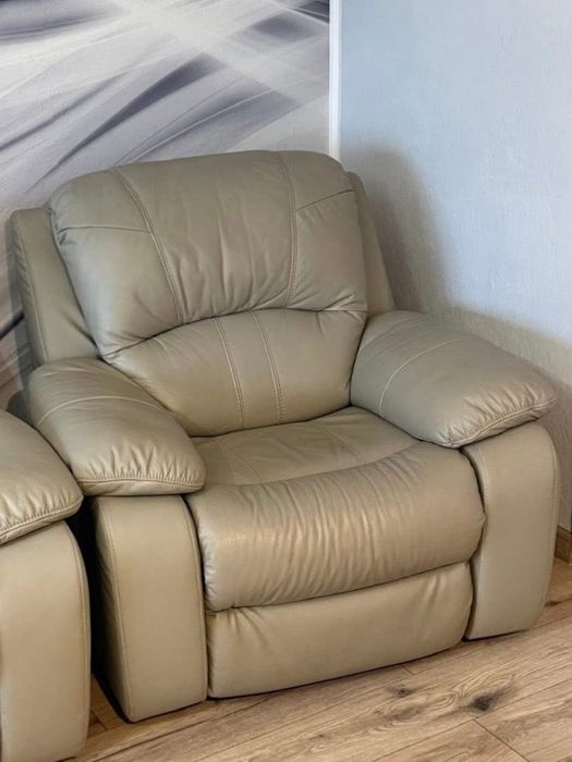 Komplet wypoczynkowy z funkcją relaks - skóra