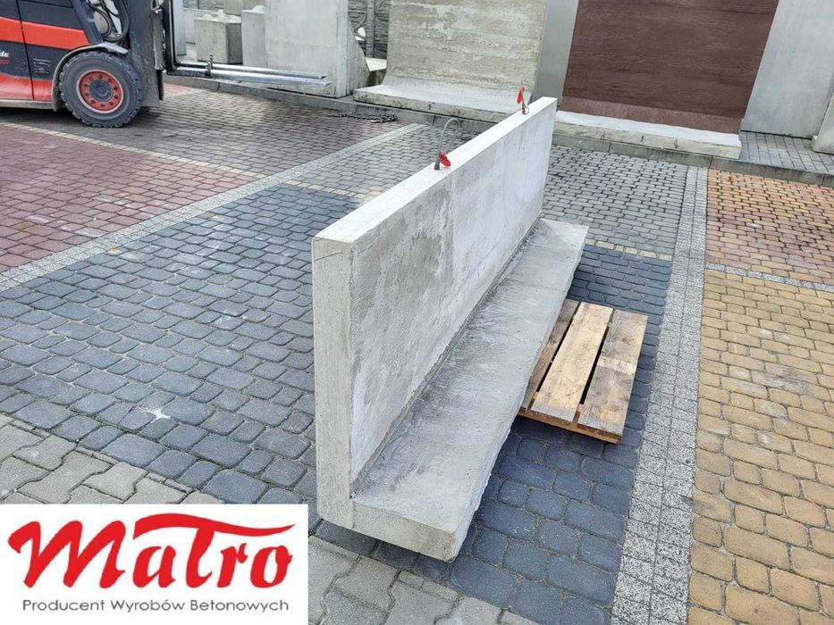 Mur oporowy typu L, mury oporowe elki 100x250 prefabrykat muru