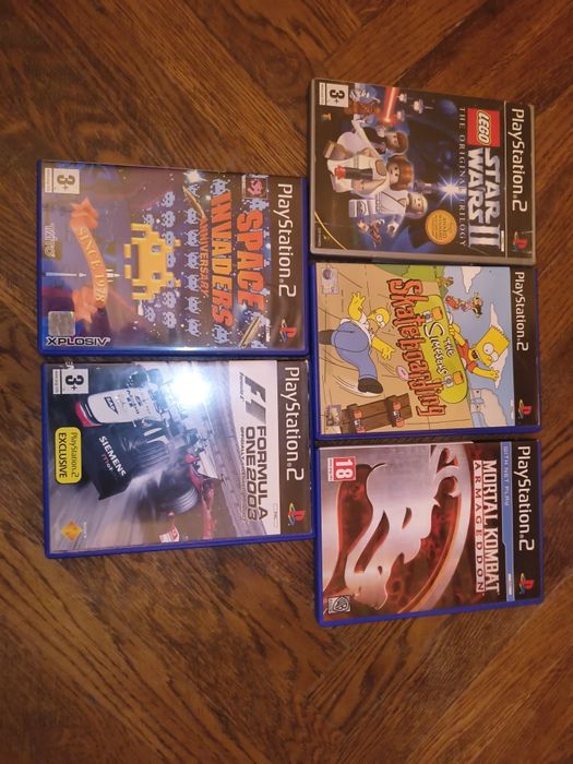Ps2, PlayStation 2 // zestaw gier // Mortal kombat, Simpsons