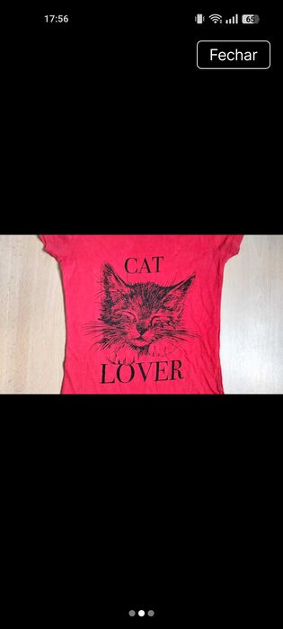 T-shirt gatinho justa