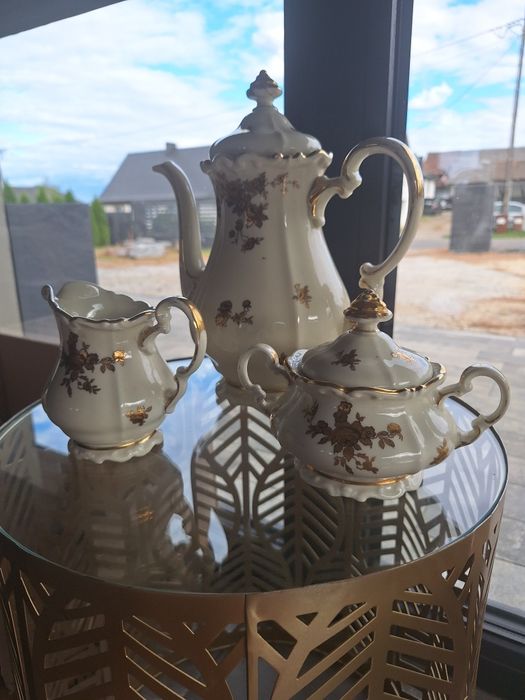 Środek stołu cukiernica mlecznik dzbanek Weimar porcelana potsdam