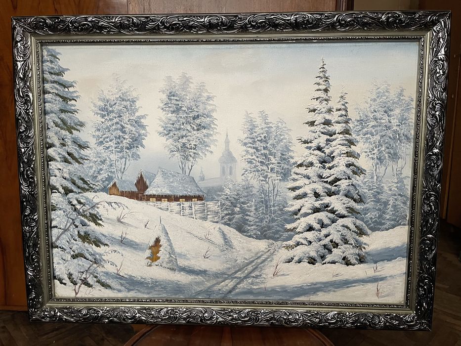 Картина «Зимовий вечір в Карпатах»