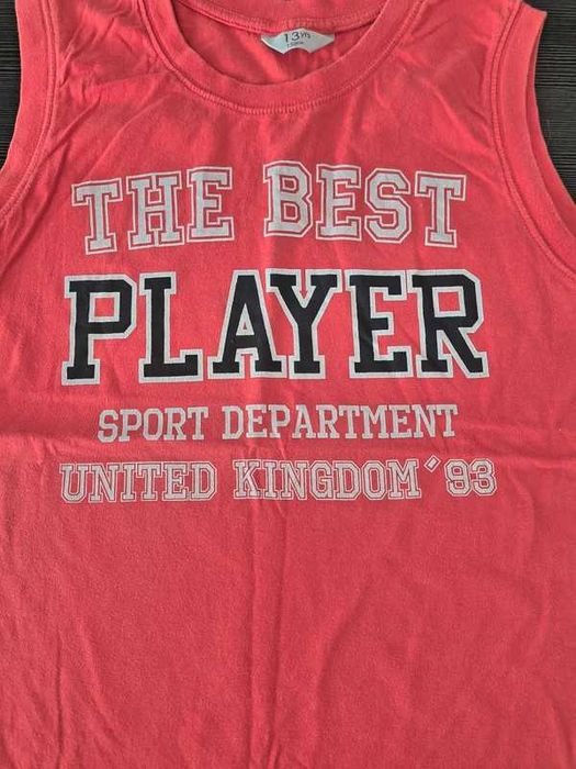 Czerwona bawełniana koszulka t-shirt rozmiar 158